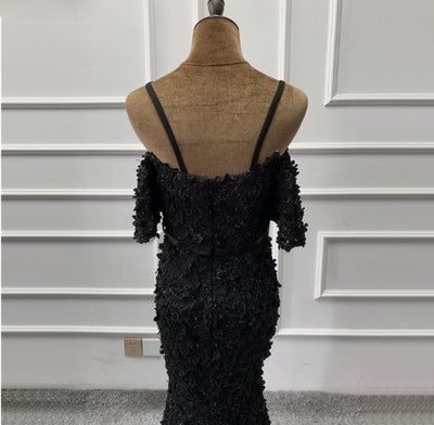 LG253 Spaghetti Strap 3D flower beaded Mermaid Evening Dresses(6 Colors)