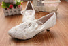 BS11 Leather lace Bridal Shoes