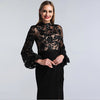 LG260 Black High Collar Sequined Evening Dresses