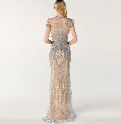 LG137 Glamorous full diamond Evening Gowns(5 Colors)