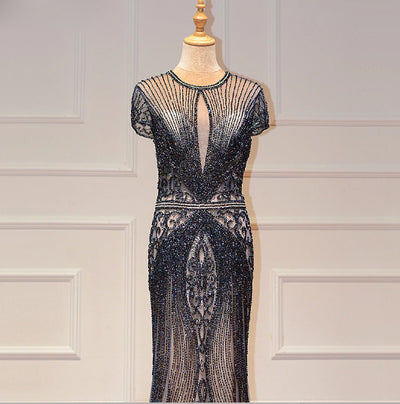 LG137 Glamorous full diamond Evening Gowns(5 Colors)