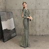 BH218 3/4 sleeves sequin deep V-neck Bridesmaid dresses (9 Colors)