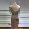 LG145 Real pictures Luxurious Beaded Tassel Evening Gowns (2 Colors )