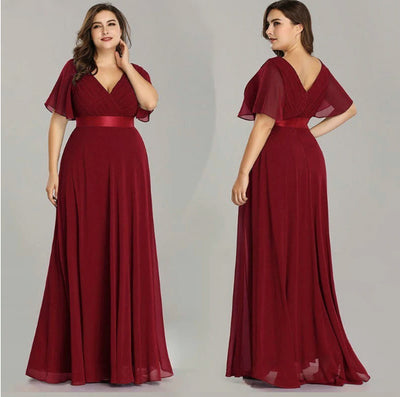 BH155 Simple Plus Size A Line Bridesmaid Dresses (12 Colors)