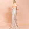 PP274 Classy gold strapless glitter high split Prom Dress