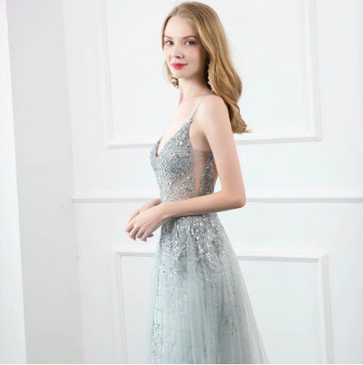 LG281 Sexy crystal beaded Evening gowns(4 Colors)