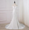 CW311 Real pictures Simple Sleeveless Applique Mermaid Wedding Dress