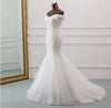 CW313 Real pictures Boat Neck sequined Mermaid Wedding dresses