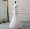 CW314 Classy sleeveless sequined lace mermaid wedding dress
