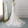 CW316 Real picture Simple Cap sleeves style lace mermaid wedding dress
