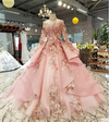 CG88 Luxury Muslim pink high neck Wedding Gowns (2 Colors )