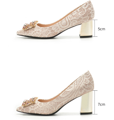 BS89 Lace Bridal shoes (2 Colors)