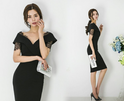 MX233 Korean style Knee-Length Party Dress