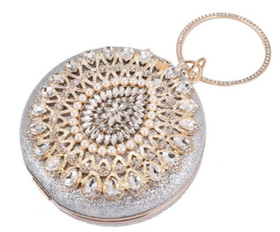CB199 Sparkly round Party Clutch Bags(3 Colors)