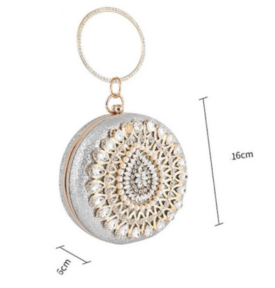 CB199 Sparkly round Party Clutch Bags(3 Colors)