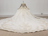 HW191 Luxurious full handmade beaded pearls Wedding Gown
