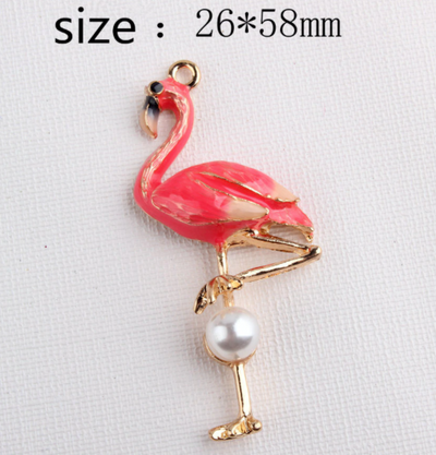 DIY247 : 10pcs/lot Flamingo Pendant (2 Colors)