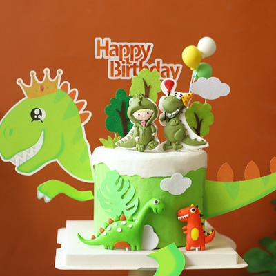 DIY250 Dinosaur Birthday Cake Topper and dessert decorations