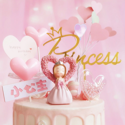 DIY252 Lovely Princess Cake topper and cake decorations