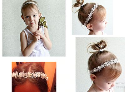 BJ13 Crystal Vine Pearls Hair Jewelry (3 Colors )