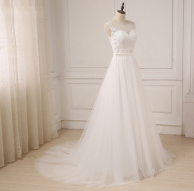 CW63 Classy Beach wedding dress
