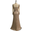 LG183 : 2 Styles Long Sleeves full diamond beaded Evening Dresses(5 Colors)