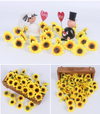 DIY191 : 100pcs/lot 4cm Mini Sunflower Heads
