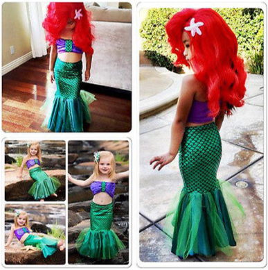 FG304 Little mermaid swiming suit for kids(2-6 Years)