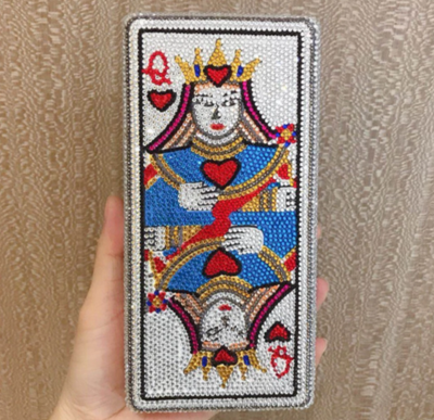 CB191 Queen Of Cards Diamond Party Clutch Purse