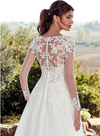 CW235 Tulle Jewel A-line Wedding Dresses with Illusion Back