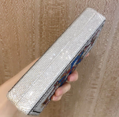 CB191 Queen Of Cards Diamond Party Clutch Purse