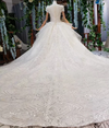 HW63 Handmade Bling Bling Princess Wedding Gown