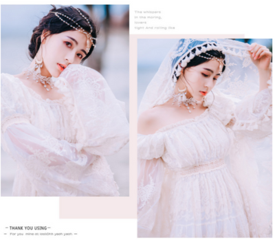 Cheap Beach Wedding Dress for Pre-Wedding Photoshoot