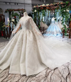 HW65 Luxury wedding dresses with long cape