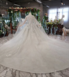HW65 Luxury wedding dresses with long cape