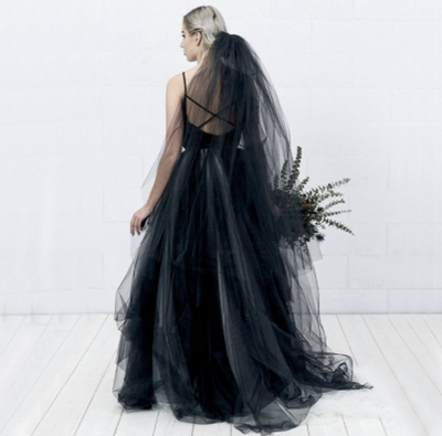 BV46 Black Wedding Veils 1.5/2/3/4/5/6/8/10Mx1.5M