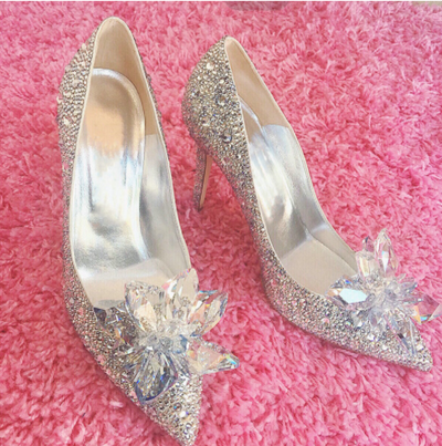 BS112 Glitter Cinderella Shoes for Brides ( 3 Colors )