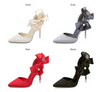 BS113 Silk Satin Big Bow Bridal Heels (4 Colors)