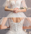 CW239 Cheap vintage short Sleeves Wedding dress