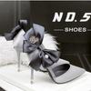 BS113 Silk Satin Big Bow Bridal Heels (4 Colors)