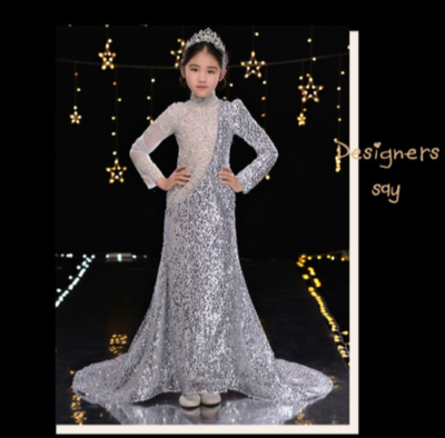 FG336 Luxury sequin Girl Pageant Dresses (2 Colors)