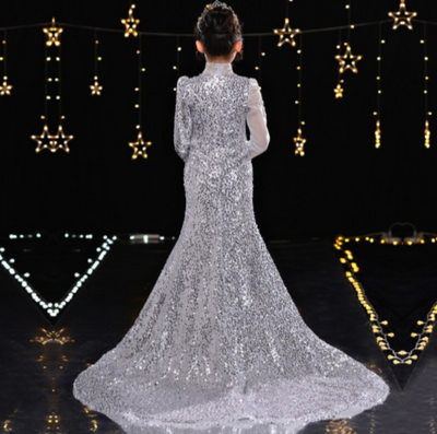 FG336 Luxury sequin Girl Pageant Dresses (2 Colors)