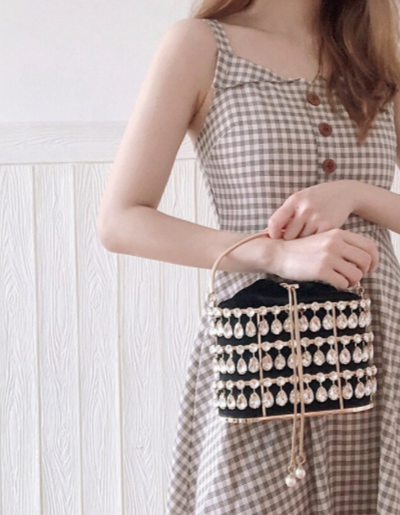 CB211 Rhinestone hollow out Party Clutch Purses (2 Colors)