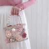 CB212 Flower Pearls hollow out Party Clutch Bags(2 Colors)