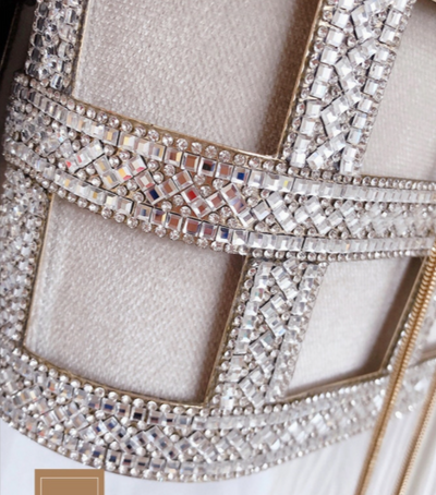 CB214 Diamonds Hollow Out Metal Party Bags(2 Colors)