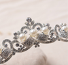 BJ229 Magnificent Pearl Rhinestone Bridal Tiaras