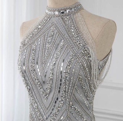 LG360 High Neck Beaded Sleeveless Formal Gowns (3 Colors )