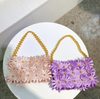 CB218 Daisy Flowers beads Party Bags (Pink/Purple)