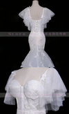 HW276 Real Photo short sleeves sweetheart mermaid Wedding Dress