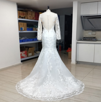 HW277 New style long sleeves mermaid Wedding Dress